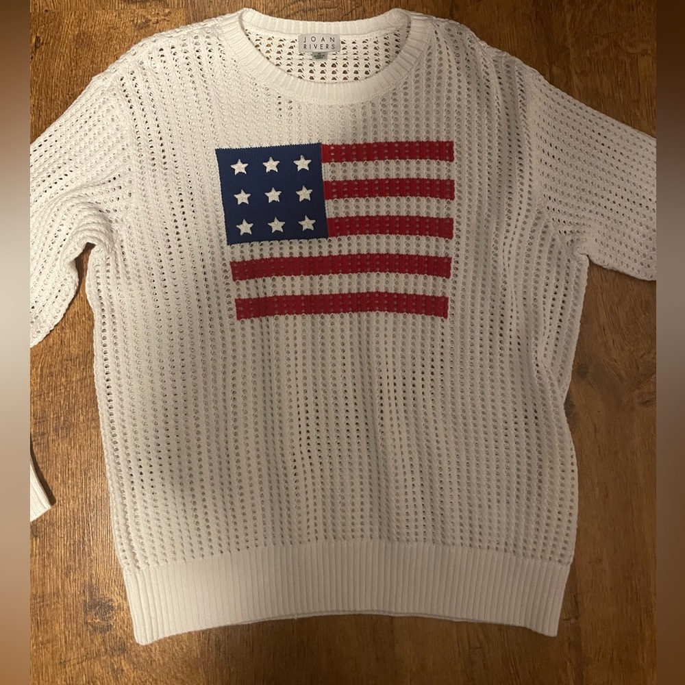 Joan Rivers American Flag Sweater